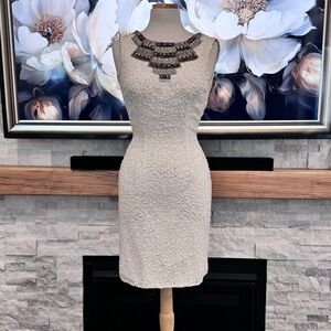 Fully beaded white dress